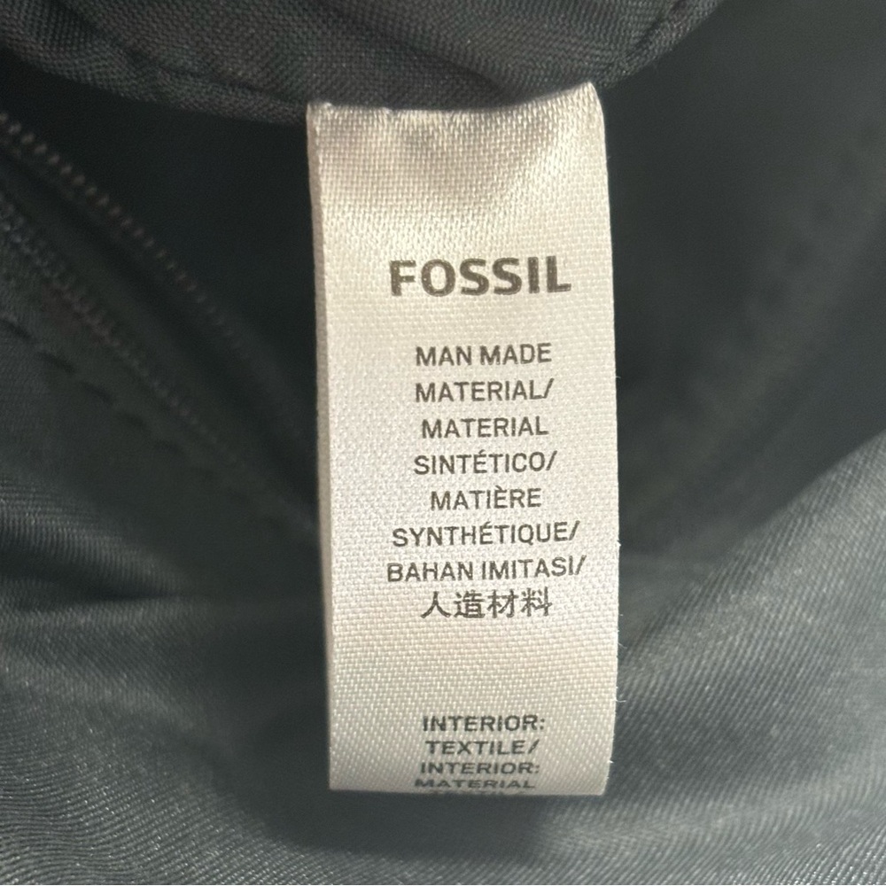 Fossil Polka Dots Tote Shoulder Bag Nylon Black White - Picture 15 of 16